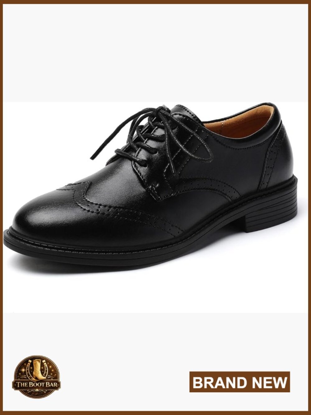 Vintage Wingtip Oxfords Lace-up Leather Business Dress Flats